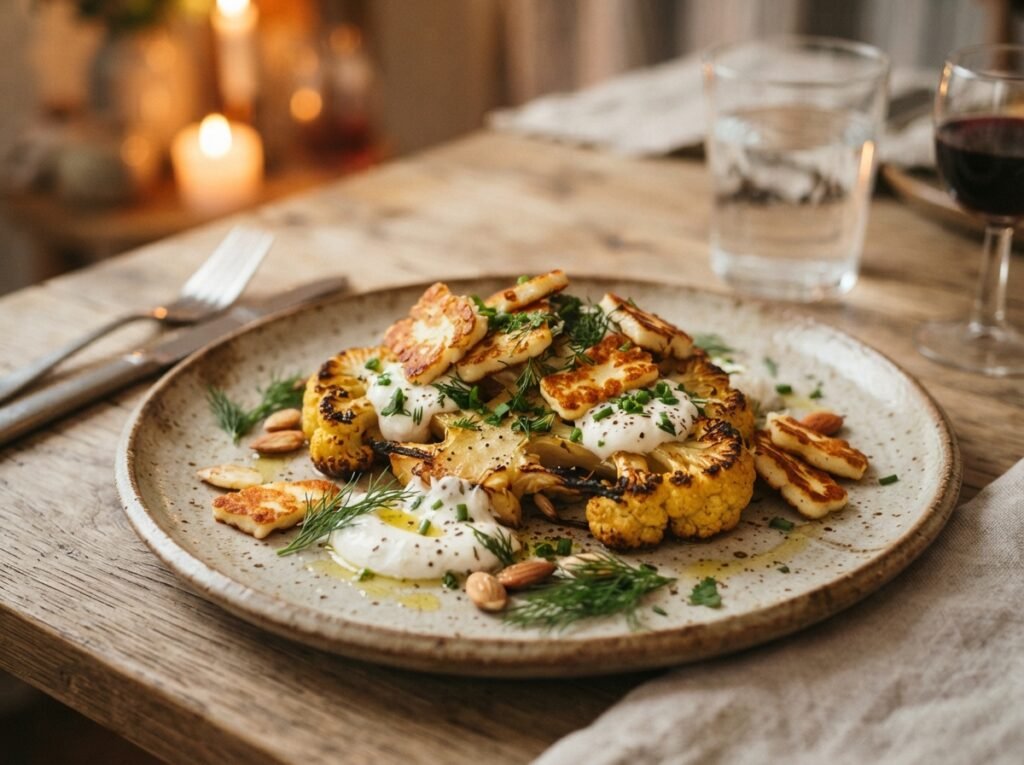 Cauliflower steak on plate 202607191621