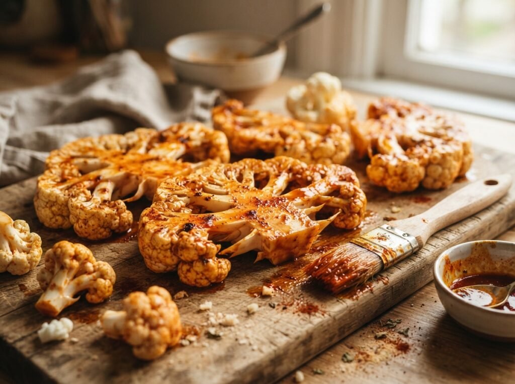 Cauliflower steaks brushed with … 202607191620