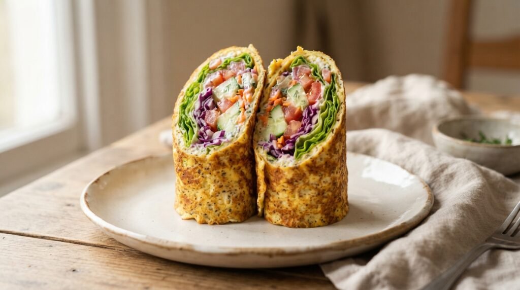 Cottage Cheese Wrap: Why It Rips (And How to Fix It) 2 Cottage cheese wrap on plate 202607161017