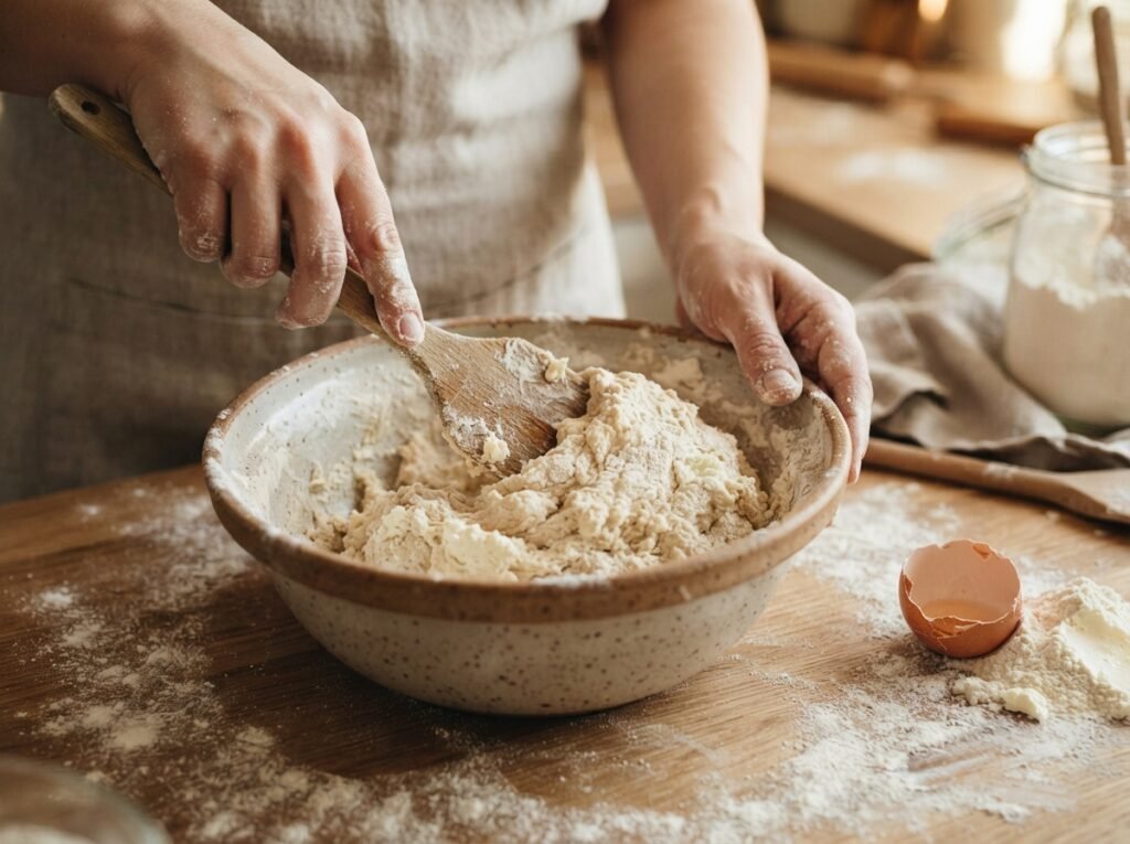 Easy High Protein Bread Rolls (No Protein Powder) 4 Dough in mixing bowl 202607191642