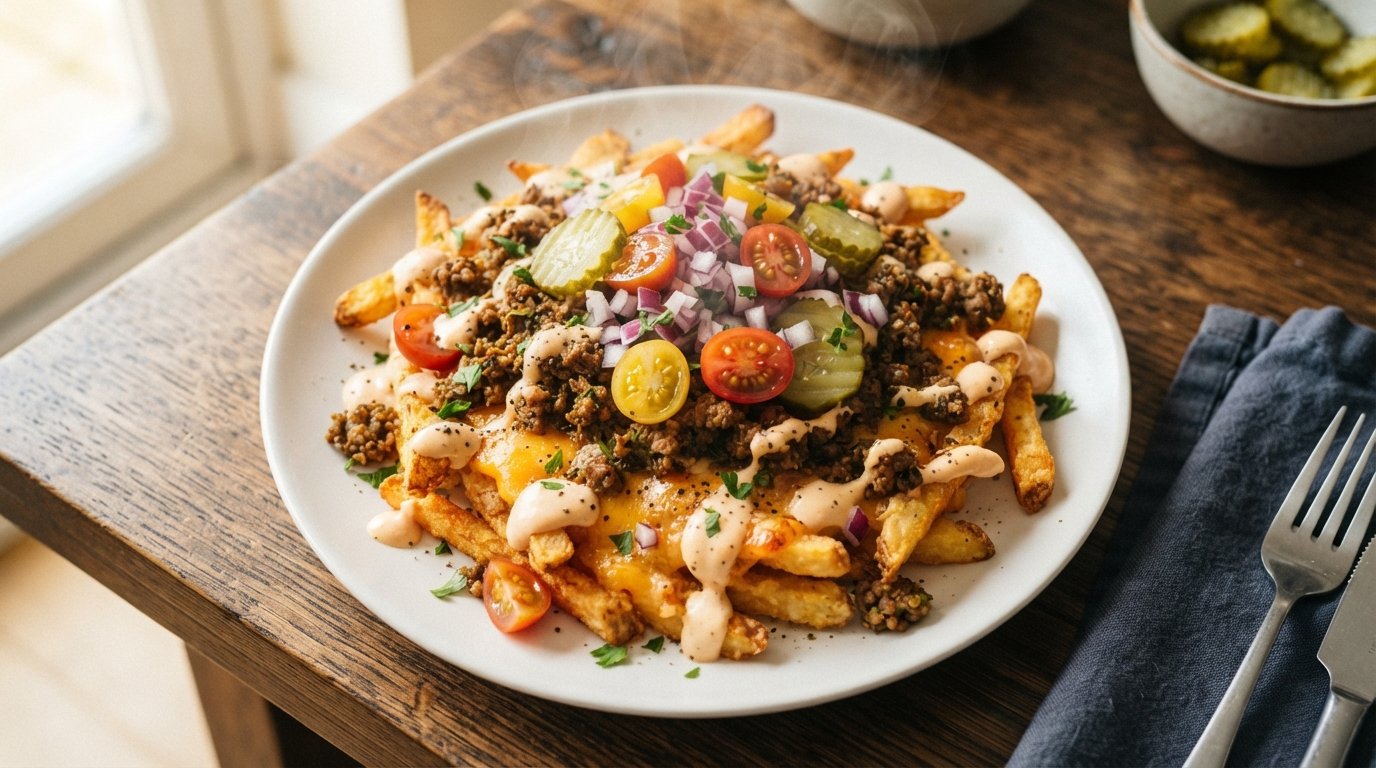 Fries with mince and cheese 202607161209