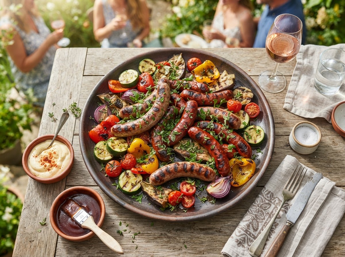 Grilled sausages with summer veg… 202607161450