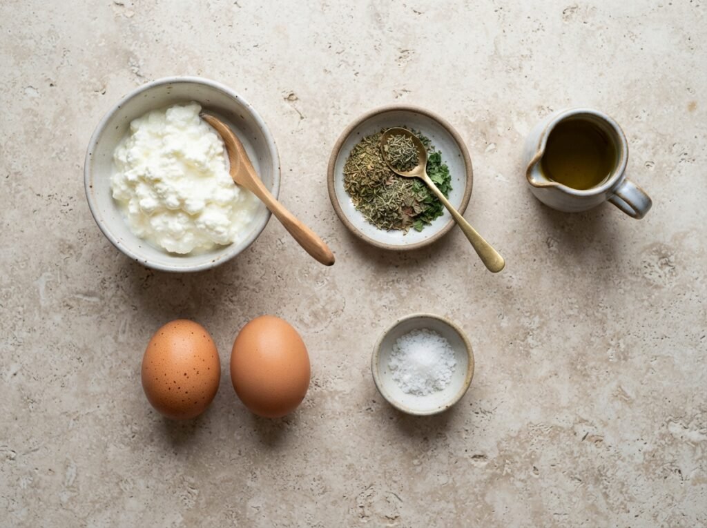 Cottage Cheese Wrap: Why It Rips (And How to Fix It) 4 Ingredients flat lay stone surface 202607161018