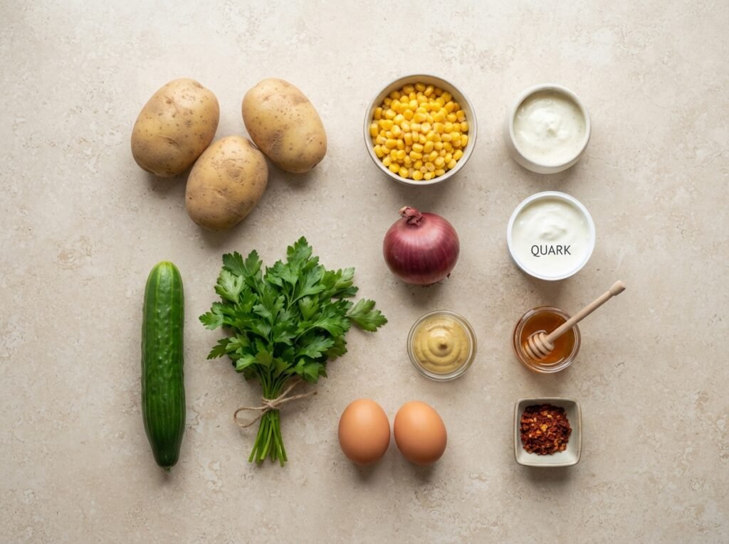 High Protein Potato Salad: 46g Protein, Crispy Base 5 Ingredients on stone worktop 202607161231