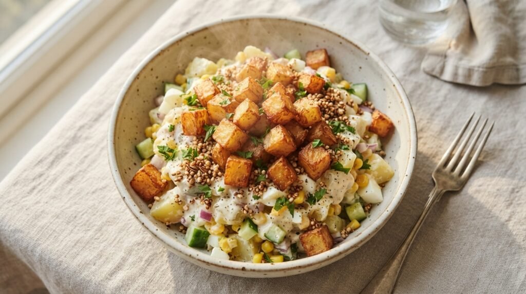 High Protein Potato Salad: 46g Protein, Crispy Base 2 Potato salad with crispy potatoes 202607161229