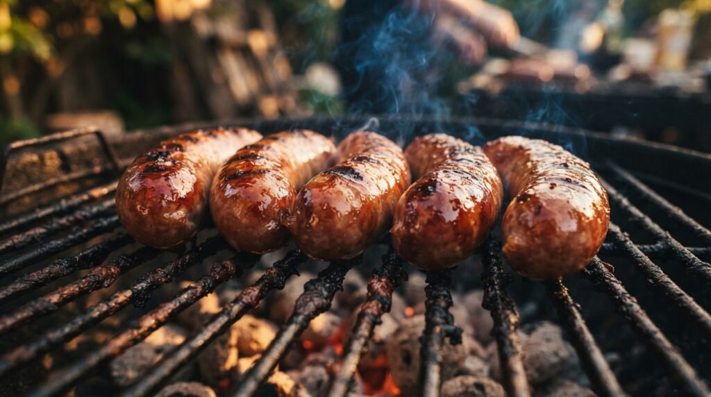 Sausages on hot grill 202607161445