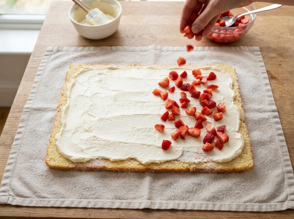 Strawberry Swiss Roll: The Trick to No Cracks 6 Sponge with mascarpone strawberries 202607161359