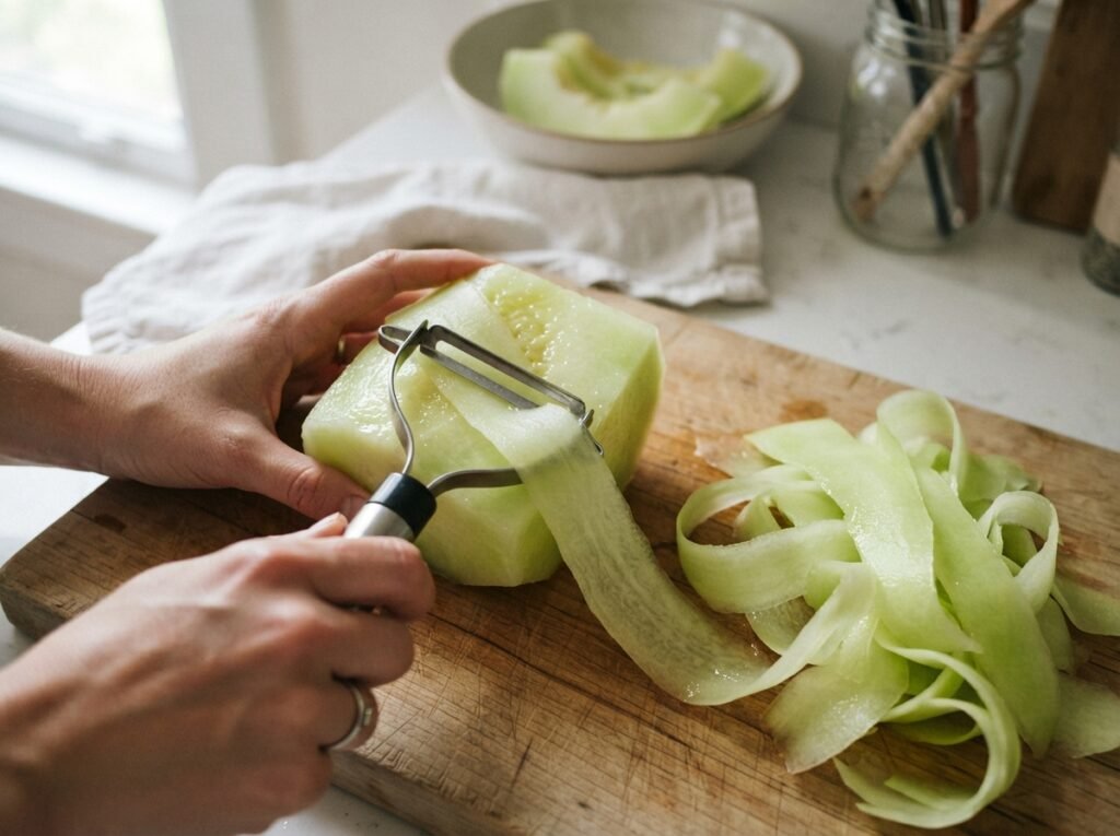 Vegetable peeler shaving honeyde… 202607151849